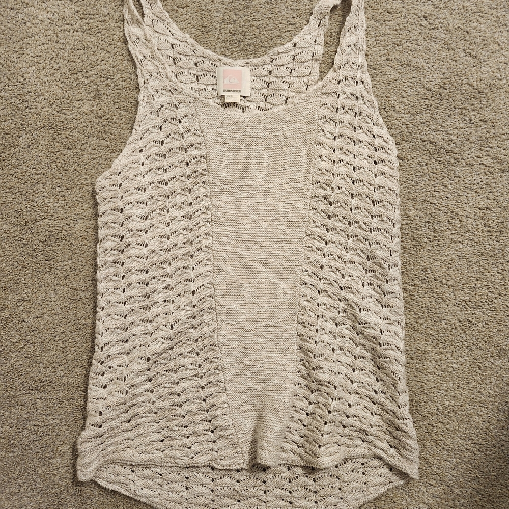 Quicksilver Light Gray Knit Tank Top